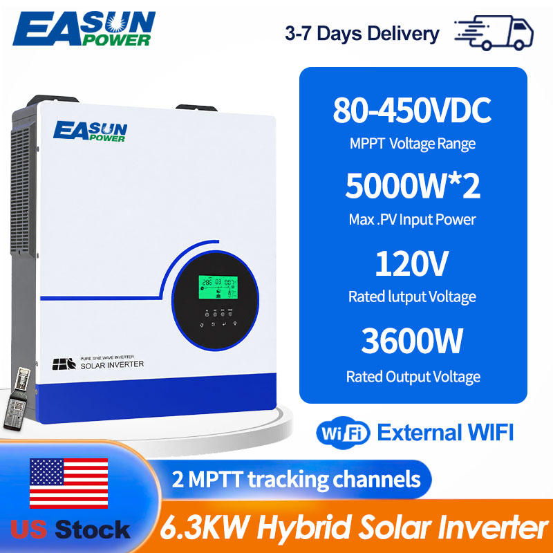 Grid Tie Inverter Limiter 2000W - EASUN POWER 6300W Inverter Solare Ibrido
