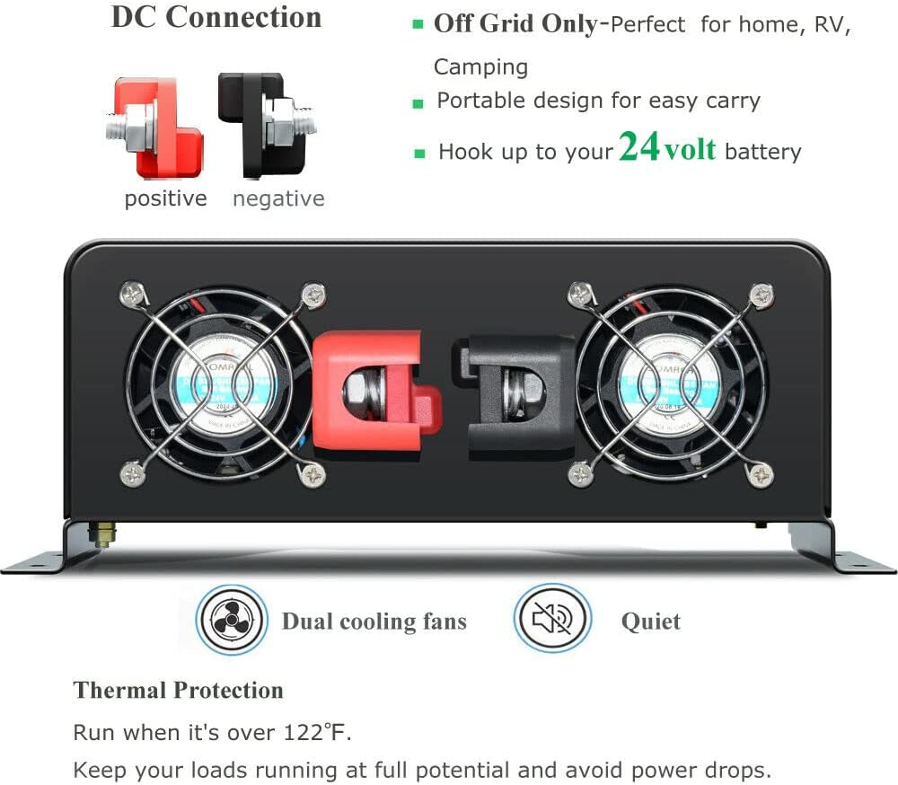 Inverter Pure Sine Wave 60Hz 120V 3000W - Inverter Solare a Onda Sinusoidale Pura