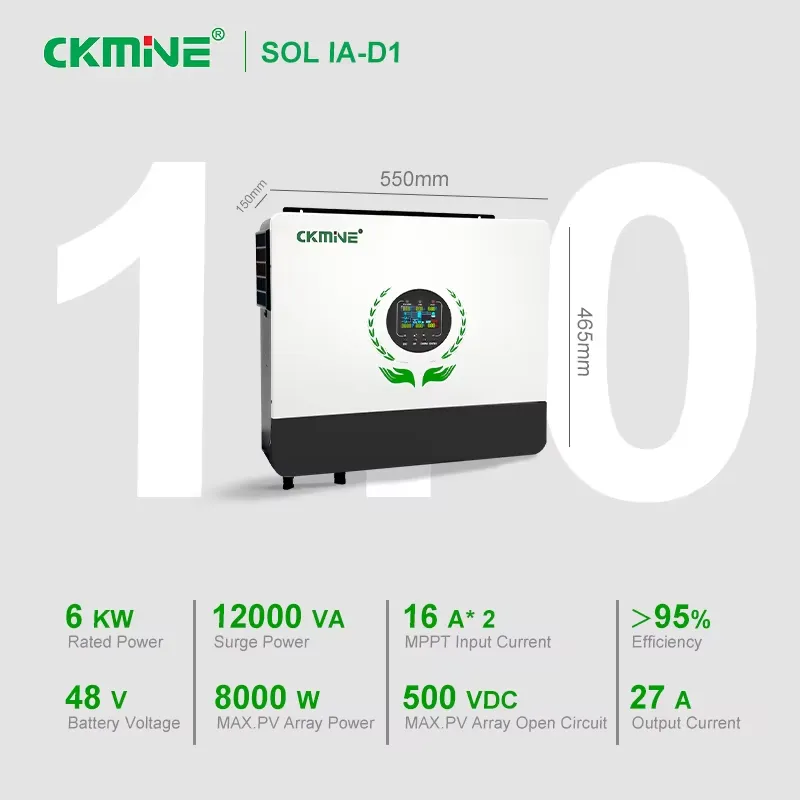 Inverter Solare Dual MPPT 6KW  - Off Grid Solar Inverter 48V 6000W recensione e prezzo