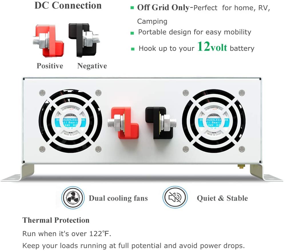 Inverter di potenza a onda sin - Inverter Pure Sine Wave 60Hz 120V 3000W recensione e prezzo