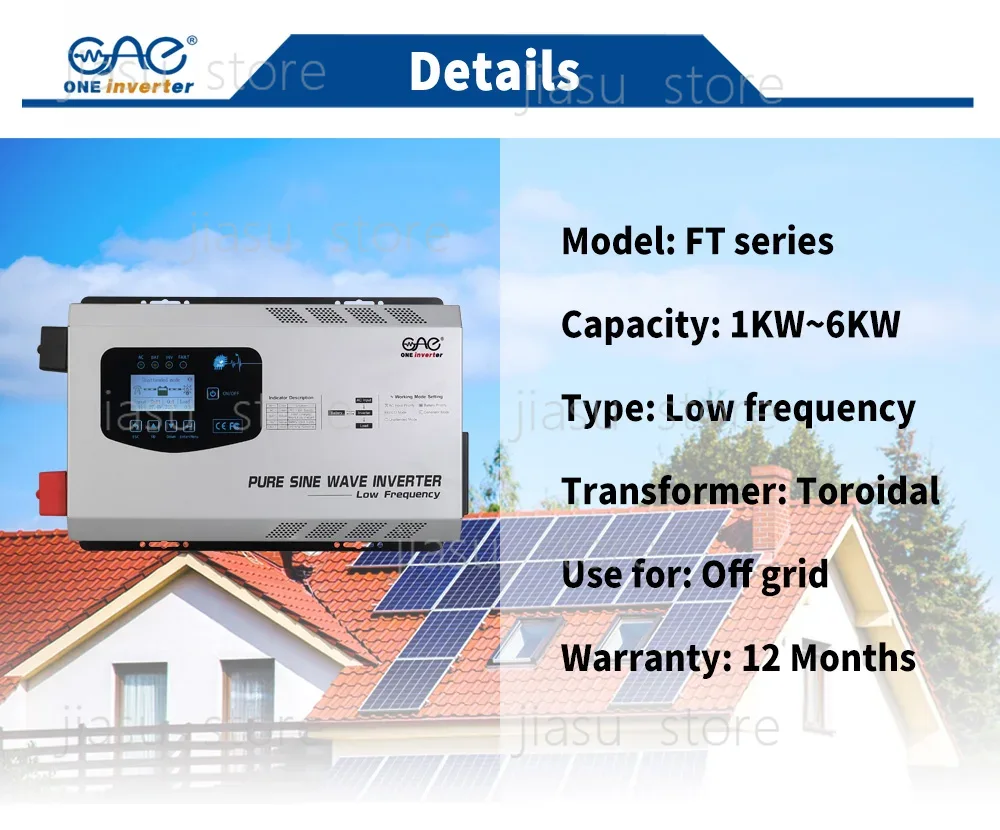 Inverter solare UPS da 6Kw 600 - Off Grid Solar Inverter 48V 6000W recensione e prezzo